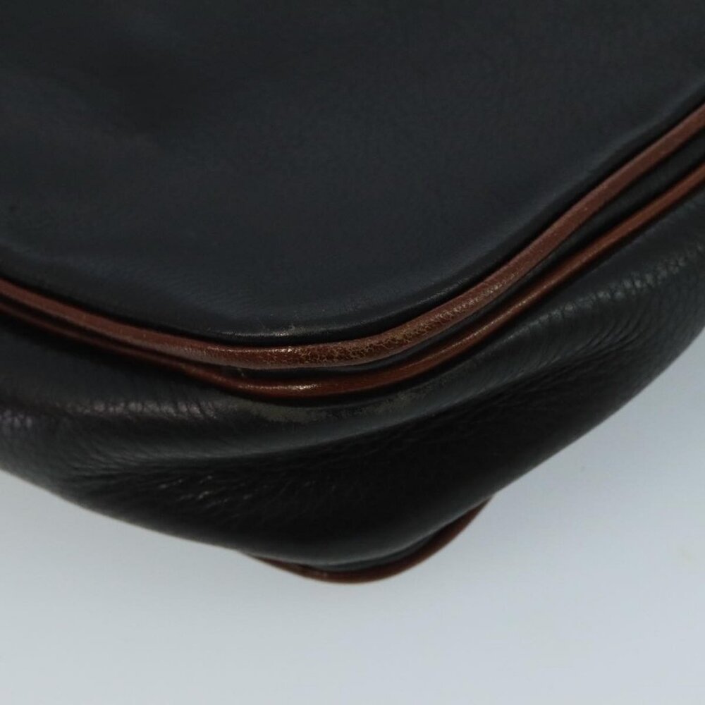 Authentic BALLY Shoulder Bag Leather Black - Picture 7 of 16